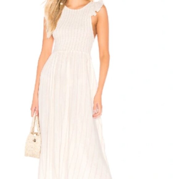 Free People Dresses & Skirts - Free People Chambray Butterflies Midi Dress Size XS